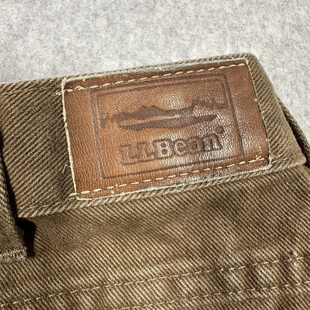 LL Bean Vintage Double L Jeans Men's 40x30(38x30) Made USA Brown Relax Taper